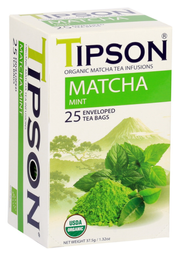 Чай Tipson Матча с мятой, 25 пакетиков, 37,5 г (828034)