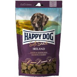 Лакомство для собак средних и крупных пород Happy Dog SoftSnack Ireland, мягкие закуски с лососем и кроликом, 100 г (60688)