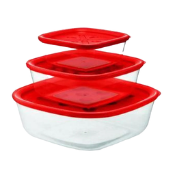 Набор контейнеров для хранения Guzzini, 3 предмета, красный (21885231)