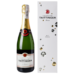 Шампанське Taittinger Brut Reserve, у коробці, біле, брют, 12,5%, 0,75 л (875060)