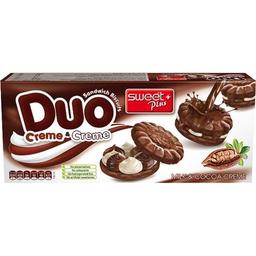 Печенье-сэндвич Sweet Plus Duo с молочно-какао-кремом и какао-молочной глазурью 150 г