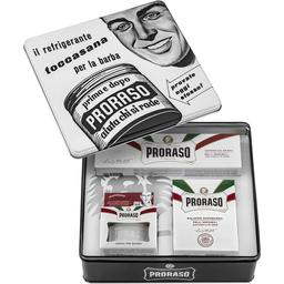 Подарунковий вінтажний набір Proraso Toccasana делікатне гоління та догляд для чутливої шкіри в металевій коробці