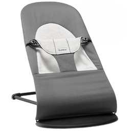Кресло-шезлонг BabyBjorn Balance Soft cotton/jersey, темно-серый с серым (5084)