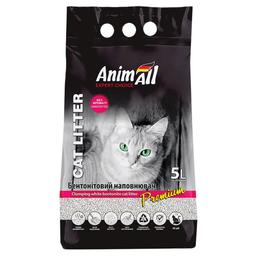 Бентонитовый наполнитель для кошачьего туалета AnimAll, без запаха, 5 л, белый (144569)