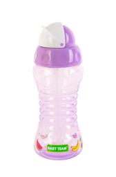 Поїльник для подорожей Baby Team, з трубочкою, 10+ міс., фіолетовий (5005_фиолетовый)