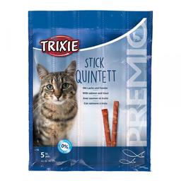 Лакомство для кошек Trixie PREMIO Quadro-Sticks, форель и лосось, 5 шт., 25 г
