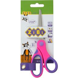 Ножиці дитячі ZiBi Kids Line з гнучким гумовим кільцем і гумовими вставками 152 мм рожеві (ZB.5015-10)