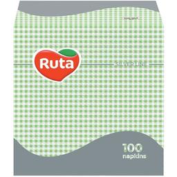 Салфетки Ruta, однослойные, 24х24 см, 100 шт., зеленые