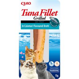 Лакомство для кошек Inaba Ciao Grilled филе тунца на гриле в бульоне из кальмаров 15 г