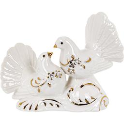 Фігурка декоративна Lefard Пара голубків 12 см біла (149-486)