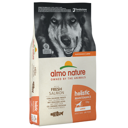 Сухой корм для взрослых собак крупных пород Almo Nature (Альмо Натюр) Holistic Dog, L, со свежим лососем, 12 кг (765)