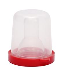 Соска силіконова Курносики, кругла, в контейнері, розмір L, від 6 міс., червоний (7030 L)