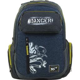 Рюкзак молодіжний Yes T-87 Danger, чорний з синім (558272)