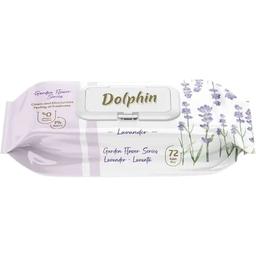 Влажные салфетки Dolphin Lavender с клапаном 72 шт.