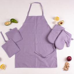 Набор MirSon №214 Lavender: прихватки, 2 шт., рукавички, 2 шт., фартук, сиреневый (2200006754329)
