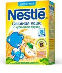 Молочна каша Nestle Вівсяна з шматочками груші, 250 г
