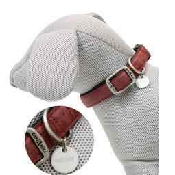 Ошейник для собак Croci Mylord, регулируемый, с тиснением, 48-70x2,5 см, бордовый (C5080948)