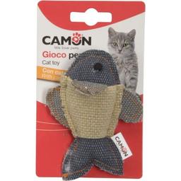 Игрушка для кошек Camon Джинсовая рыбка, с ароматом кошачьей мяты, 10 см, в ассортименте