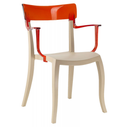 Кресло Papatya Hera-K, бежевый с красным (4820150080303)