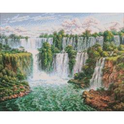 Набор с алмазной мозаикой Ідейка Живописный водопад, 50х40 см (AMO7278)