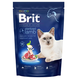 Сухий корм для стерилізованих котів Brit Premium by Nature Cat Sterilized Lamb, 800 г (ягня)