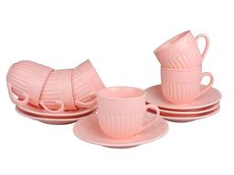 Чайний набір Lefard Ажур, рожевий, 12 предметів (722-123)