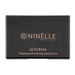Набор Ninelle Barcelona La Forma для фиксации и окрашивания бровей тон 652 серо-коричневый 5.2 г (27791)
