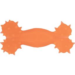 Игрушка для собак Agility косточка с отверстием 15 см оранжевая