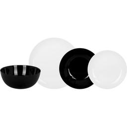 Столовый сервиз Luminarc Diwali Black & White, 19 предметов (P4360)
