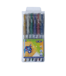 Гелеві ручки ZiBi Metallic, 6 кольорів, 6 шт. (ZB.2203-99)