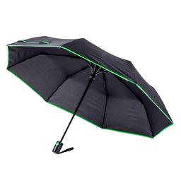 Зонт полуавтоматический Bergamo Sky, черный с зеленый (7040009)
