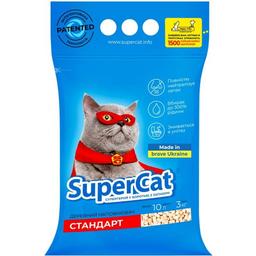 Наполнитель для кошек SuperCat стандарт 3 кг бежевый (3550)