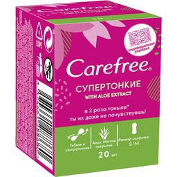 Щоденні супертонкі прокладки Carefree with Aloe extract 20 шт.
