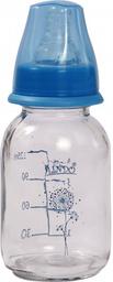 Стеклянная бутылочка для кормления Lindo, стекло, 125 мл, голубой (Рk 0970 гол)