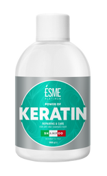 Шампунь Esme Platinum Keratin с кератином, для сухих и поврежденных волос, 1000 мл