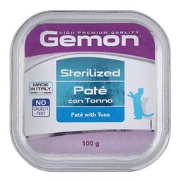 Паштет для дорослих котів Gemon Cat Wet Sterilized тунець, 100 г (70300834)