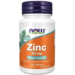 Цинк глюконат Now Foods Zinc 50 мг 100 таблеток