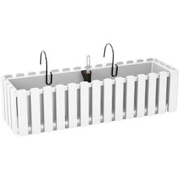 Балконный ящик Prosperplast Boardee Fencycase W навесной, 600 мм, белый (88680-449)