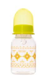 Бутылочка для кормления Baby Team, с силиконовой соской, 125 мл, салатовый (1400_салатовый)