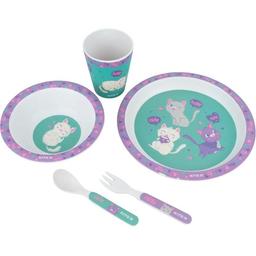 Набір посуду Kite 5 предметів бірюзовий з фіолетовим (K22-313-02)