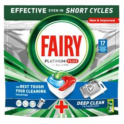 Таблетки для посудомийних машин Fairy Platinum Plus Свіжий трав'яний бриз Все в одному, 17 шт.