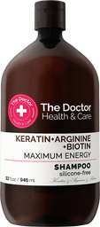 Шампунь The Doctor Health&Care Keratin + Arginine + Biotin Maximum Energy Shampoo, 946 мл
