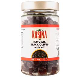Оливки Rosina чорні в'ялені з кісточкою 170 г (878880)