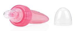 Силіконовий ніблер Nuby Easy Squeezy, з захисним ковпачком, рожевий (5577pnk)