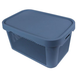 Корзина для хранения Qutu Q-Basket Blue, 22 л, 39х29х23,5 см, голубой (Q-BASKET д/хранения с/к BLUE 22л.)
