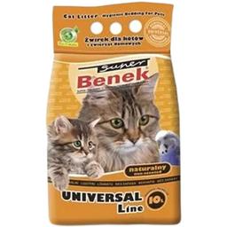 Бентонитовый наполнитель для кошачьего туалета Super Benek Universal натуральный 10 л