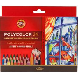Олівці кольорові художні Koh-i-Noor Polycolor 24 шт. (3834)