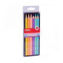 Набір олівців Apli Kids Пастель, 6 кольорів, 6 шт. (18059)