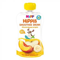 Органический фруктовый смузи HiPP HiPPiS Персик Яблоко Банан, 120 г