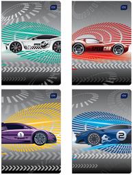 Тетрадь Interdruk Speed cars, линия, A5, 12 листов, 8 шт. (298669-8)